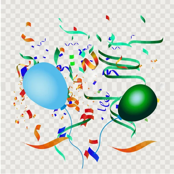Χρωματιστά Κομφετί Μπαλόνια Χωρίς Σχεδιασμό Προτύπου Φόντου Διανυσματική Απεικόνιση — Διανυσματικό Αρχείο