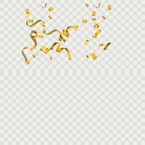 Gold Confetti Background Template Design Vector Illustration — 스톡 벡터