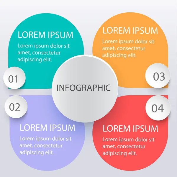 Plantilla Gráficos Negocios Con Texto Ilustración Vectorial — Vector de stock