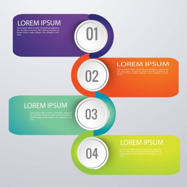 Metin ve vektör illüstrasyonlu 3d iş şeması 