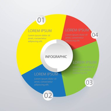 Metin ve vektör illüstrasyonlu 3d iş şeması 