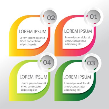 Metin ve vektör illüstrasyonlu 3d iş şeması 