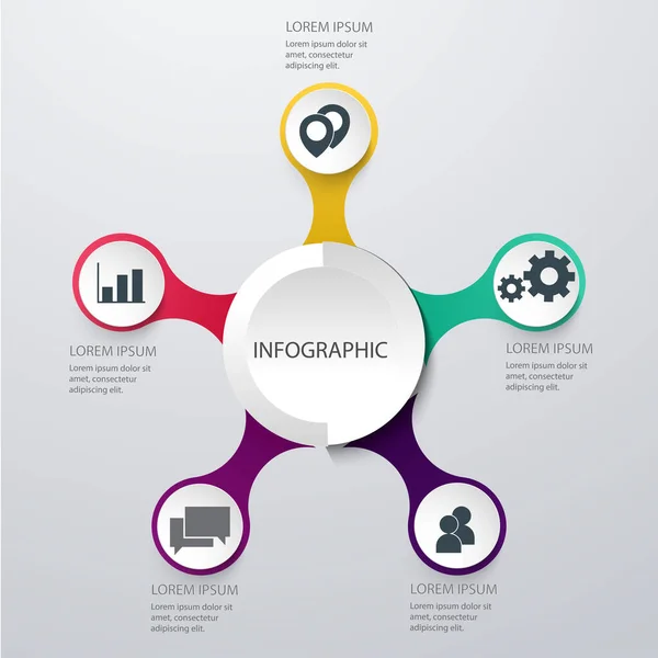 Business Diagram Mall Med Text Vektor Illustration — Stock vektor