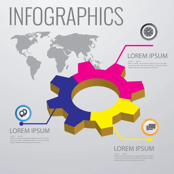 Business Charts Template Text Vector Illustration — Stock Vector