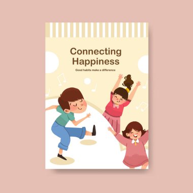 Metin ve vektör illüstrasyonlu stil gençlik günü poster tasarımı