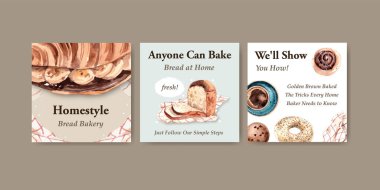 Broşür ve broşür ve broşür için fırın tasarımlı ilanlar şablonu