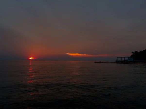 Paysage Sur Plage Île Tioman Pendant Coucher Soleil — Photo