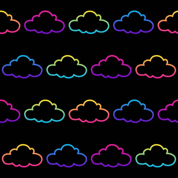 Doodle Chmury Wzór Tła Abstrakcja Clouds Próbki Dla Karty Zaproszenie — Wektor stockowy