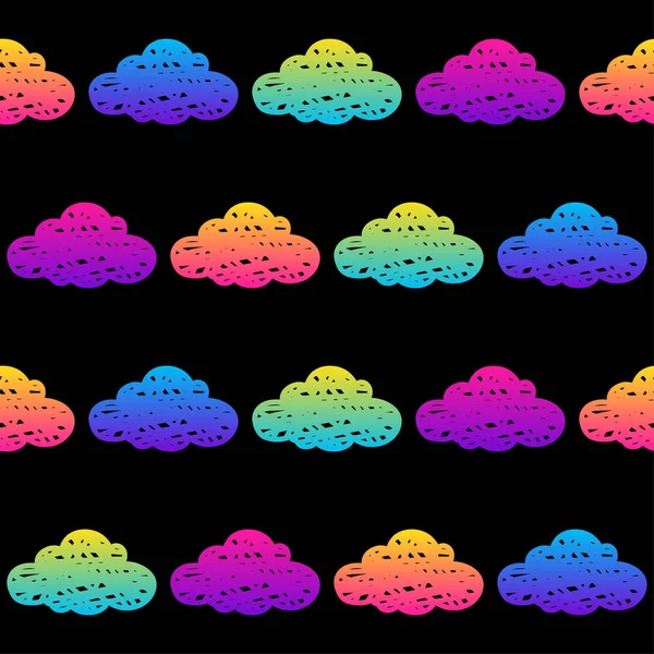 Doodle Chmury Wzór Tła Abstrakcja Clouds Próbki Dla Karty Zaproszenie — Wektor stockowy