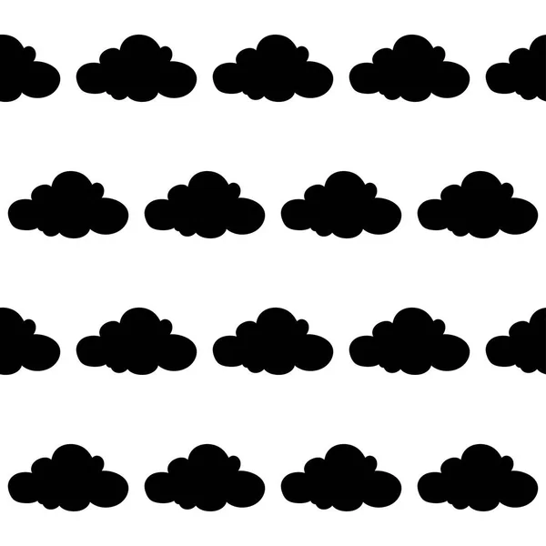 Nubes Doodle Fondo Patrón Sin Costuras Muestra Abstracta Las Nubes — Vector de stock