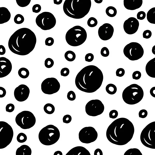 Patrón Sin Costura Contraste Hecho Mano Papel Pintado Monocromo Artesanal — Vector de stock