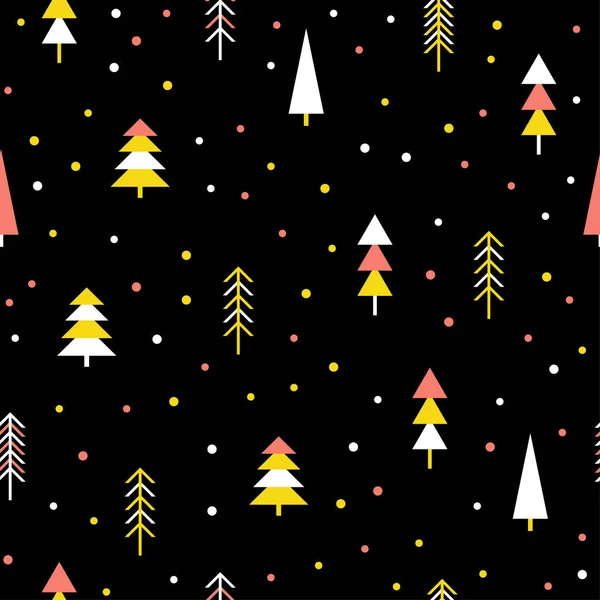 Abstract forest seamless pattern background. Spruce forest for design new year card, christmas wallpaper, winter album, scrapbook, holiday wrapping paper, t-shirt etc.