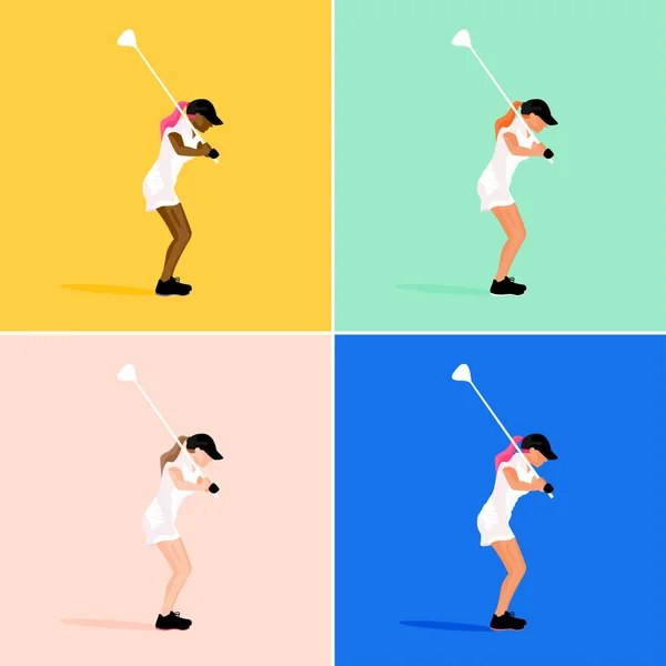 123 Silhouette lady golfer Stock Vector Images, Royalty-free Silhouette lad...