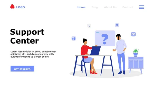 Часто Задаваемые Вопросы Vector Illustration Concept Suitable Web Landing Page — стоковый вектор