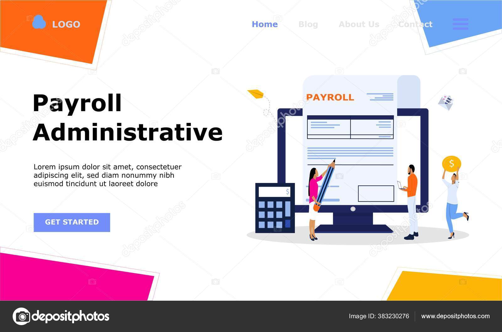 Salary Payment Administrative Vector Illustration Concept Suitable 