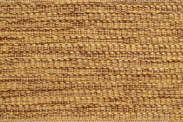 Fragment Rug Which Alternating Pattern Brown Beige Thick Woolen Threads — Stock Photo, Image