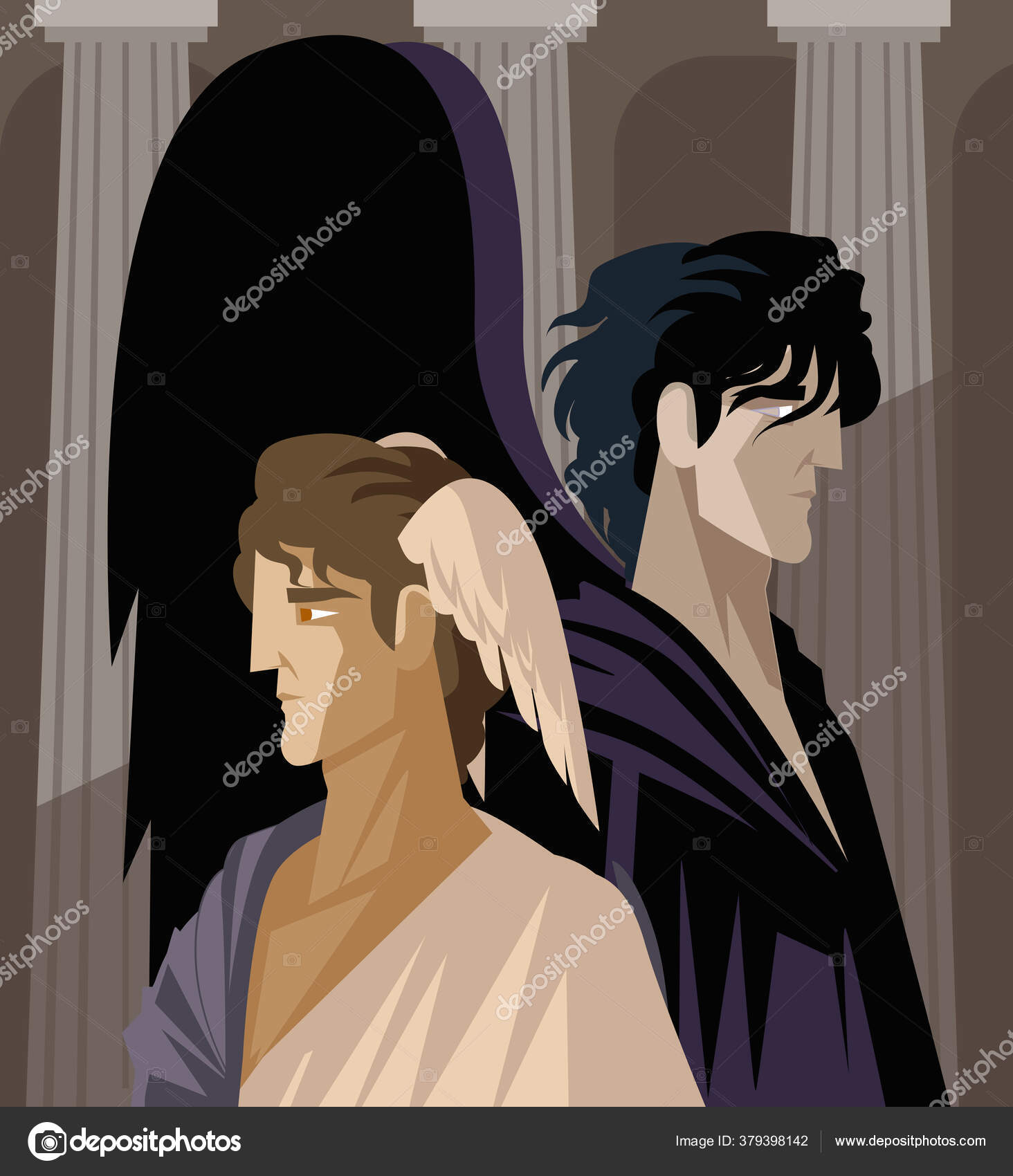 Angel Demon Mythology Story Male Characters Colorful Vector Illustration Stock Vector Image by ©matintheworld #379398142 Angel Demon Mythology Story Male Characters Colorful Vector Illustration Stock Vector Image by ©matintheworld #379398142
