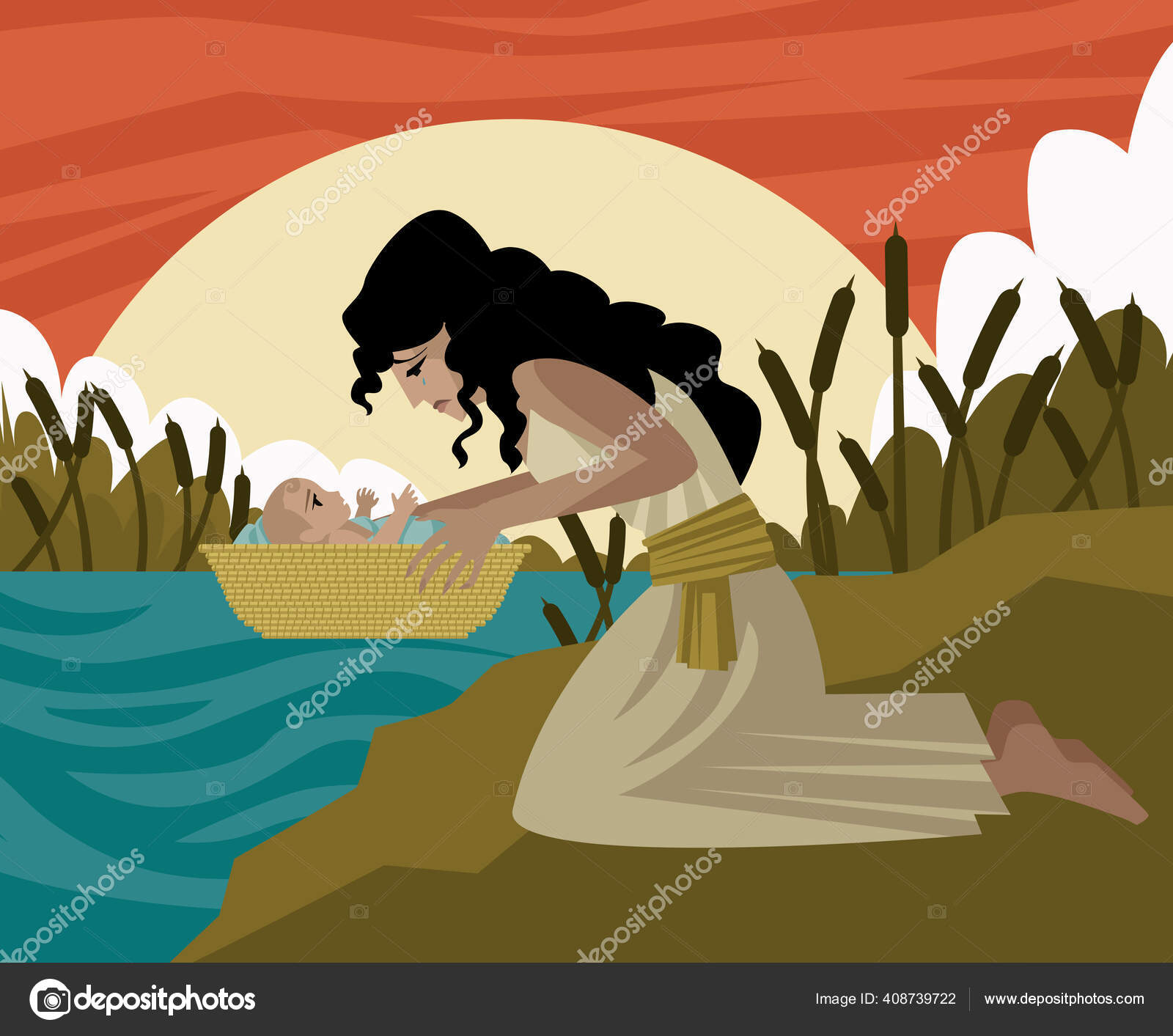 68 Baby moses Stock Illustrations | DepositPhotos, image size:1600x1413