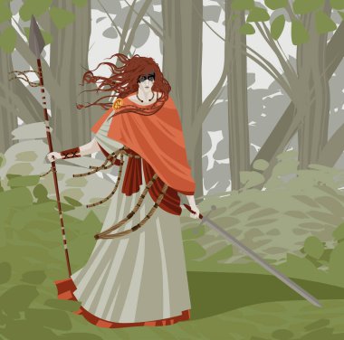 Boudica antik Kelt barbar kraliçe kadın savaşçı