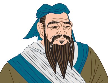 ancient china old philosopher clipart