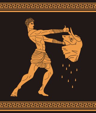 Minotor kafalı Theseus, Yunan mitolojisi masalı