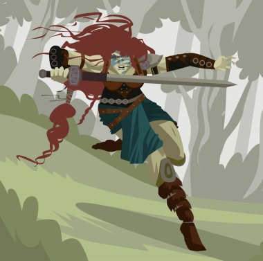 Boudica antik Kelt barbar kraliçe kadın savaşçı