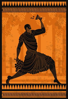 Dionysus bacchus god of wine vector Dionysus bacchus god of wine vector