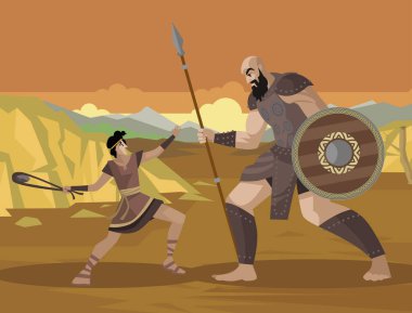 David ve Goliath Eski Ahit İncili Masalı