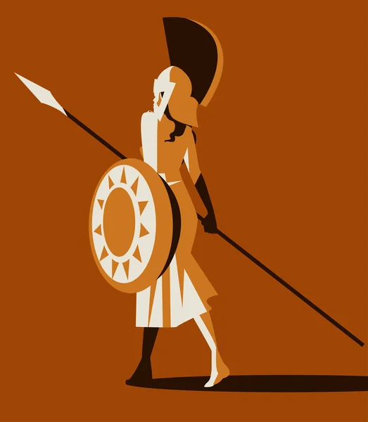 Palas Athena Minerva Dea Della Mitologia Greca — Vettoriale Stock