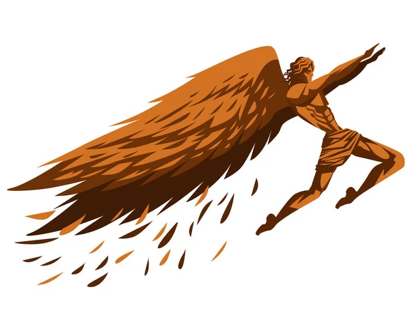 Icarus, character of ancient Greek legend. Vector drawing Stock