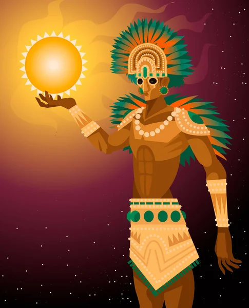 Viracocha Inca Dios Del Sol — Vector de stock