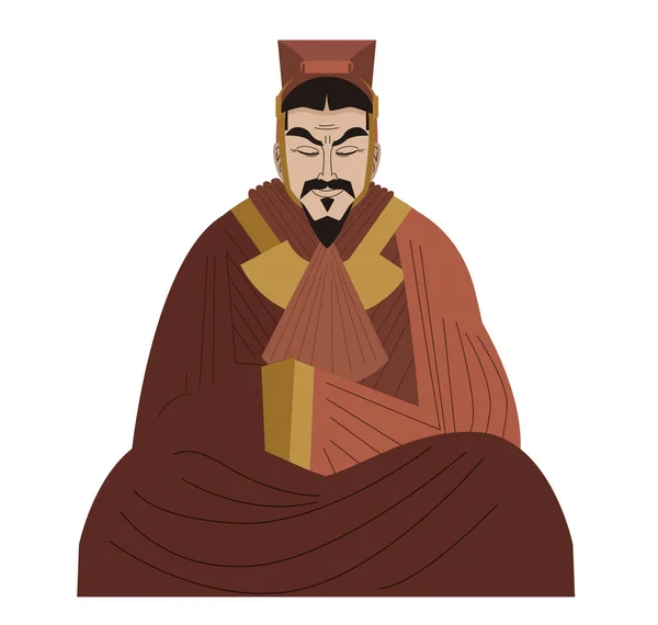 Sun Tzu Großer Chinesischer Philosoph — Stockvektor