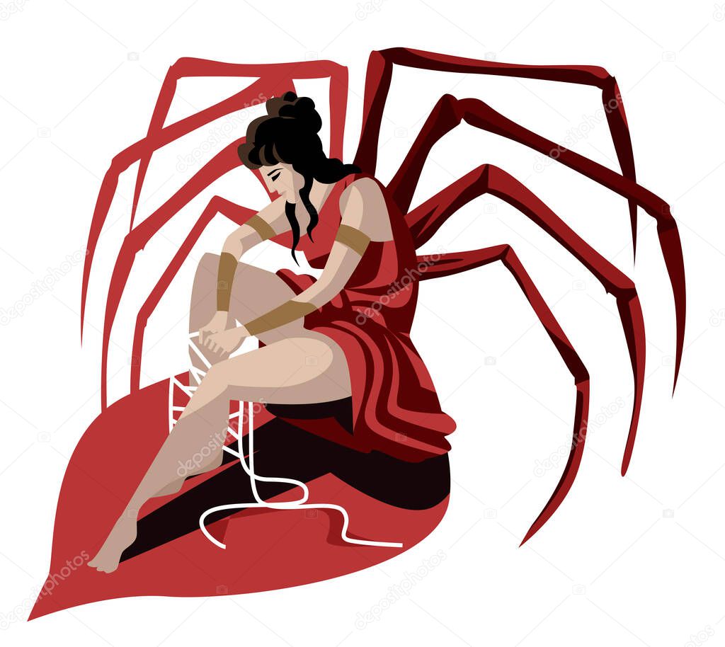 greek mythology arachne woman with spider legs