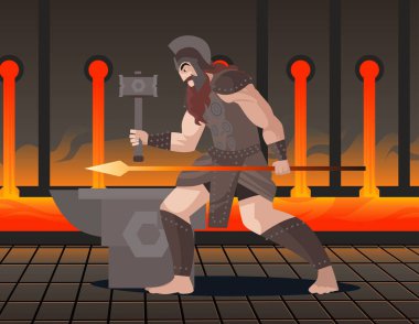Vulcan Hephaestus Yunan Roma mitolojisi demirci ve demircilerin tanrısı