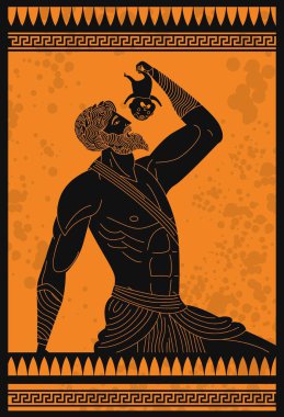 Dionysus bacchus god of wine vector Dionysus bacchus god of wine vector