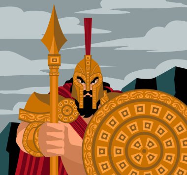 Yağmurda destansı Spartalı asker
