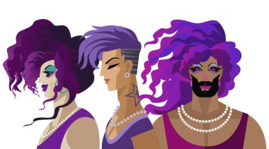 drag queen çift cinsiyetli olmayan değişken model