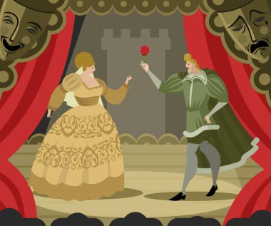 Romeo ve Juliet bir çiçekle