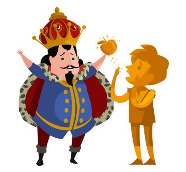 midas king gold touch clipart