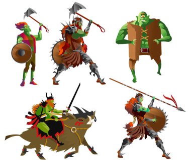 Güçlü savaşçı orklar koleksiyonu