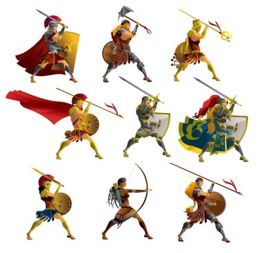 Güçlü tarih savaşçıları koleksiyonu