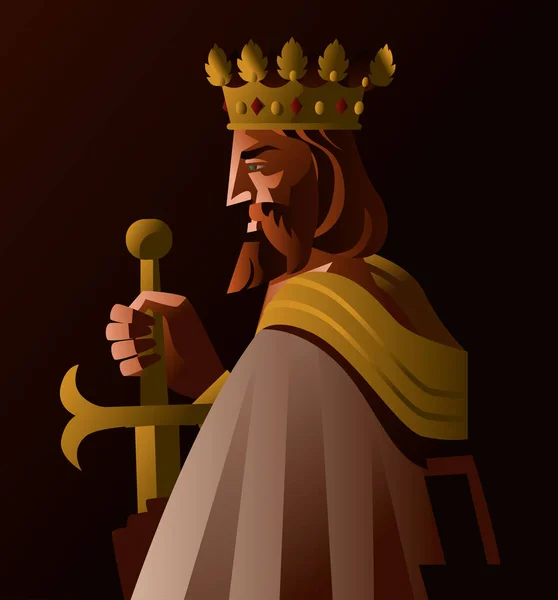 聖ジルのラムンドが初めて剣を持った十字軍 — ストックベクタ