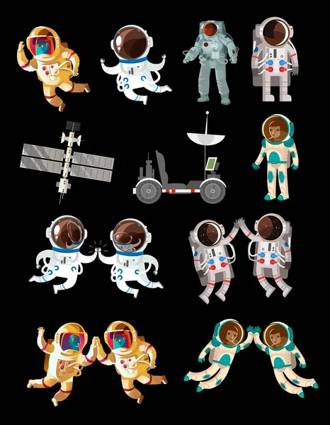 Astronautes Spatiaux Collection Navires — Image vectorielle