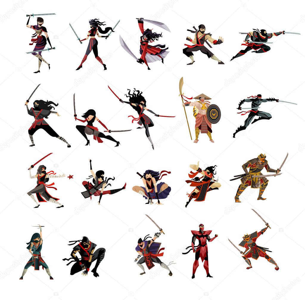 ninja and samurai collection characters