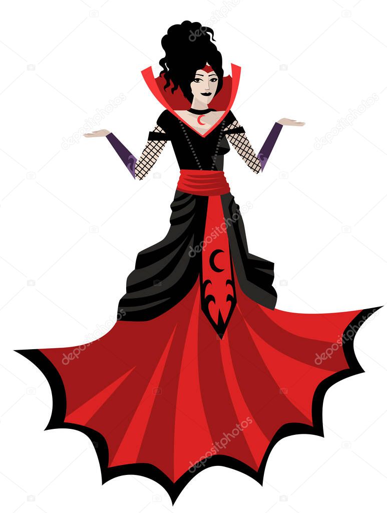 female red dress vampire