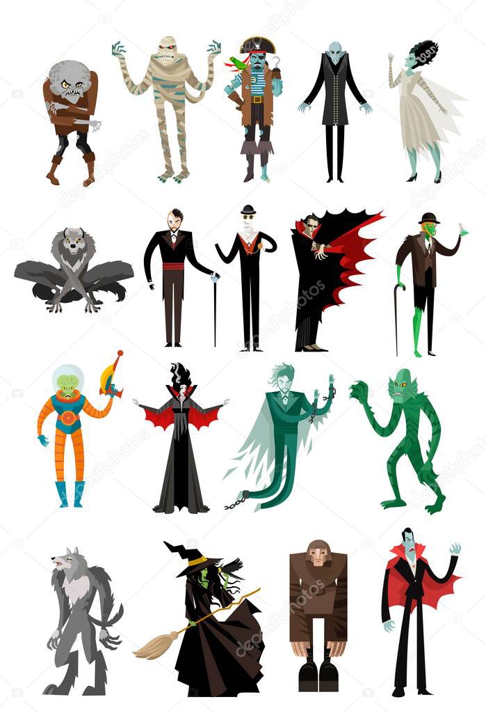 classic monsters creatures collection