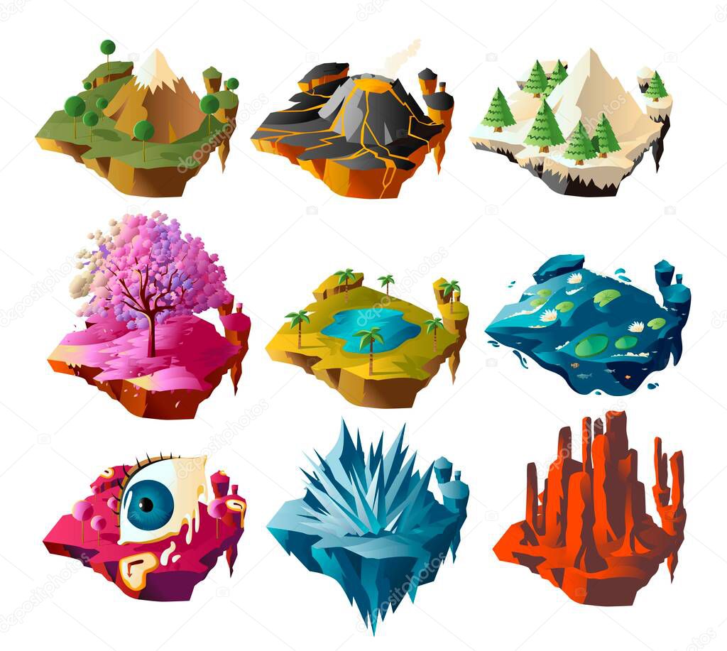 floating islands videogame stages