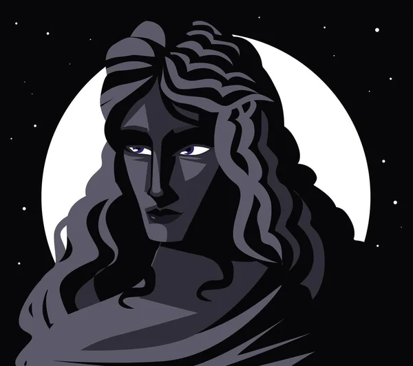 Selene Luna Grego Mitologia Deusa Lua —  Vetores de Stock