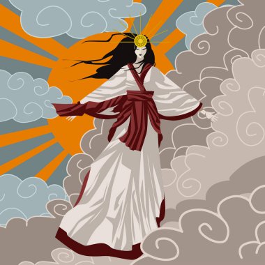 Amaterasu Shinto güneş mitolojisi tanrıçası