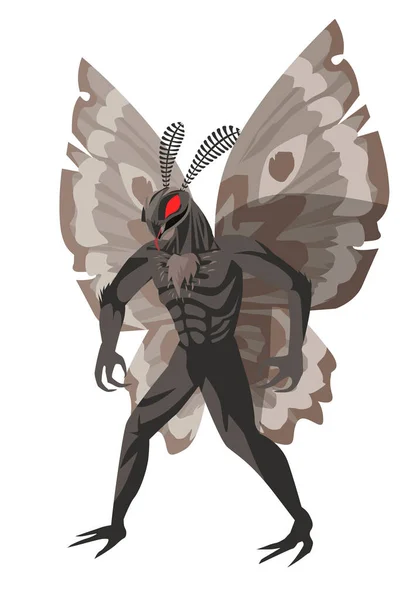 Insect Man Monter Creepy Creature — Stock Vector